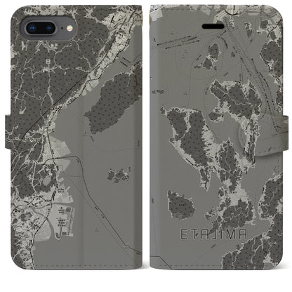 【江田島2（広島県）】地図柄iPhoneケース（手帳タイプ）