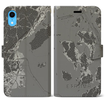 【江田島2（広島県）】地図柄iPhoneケース（手帳タイプ）