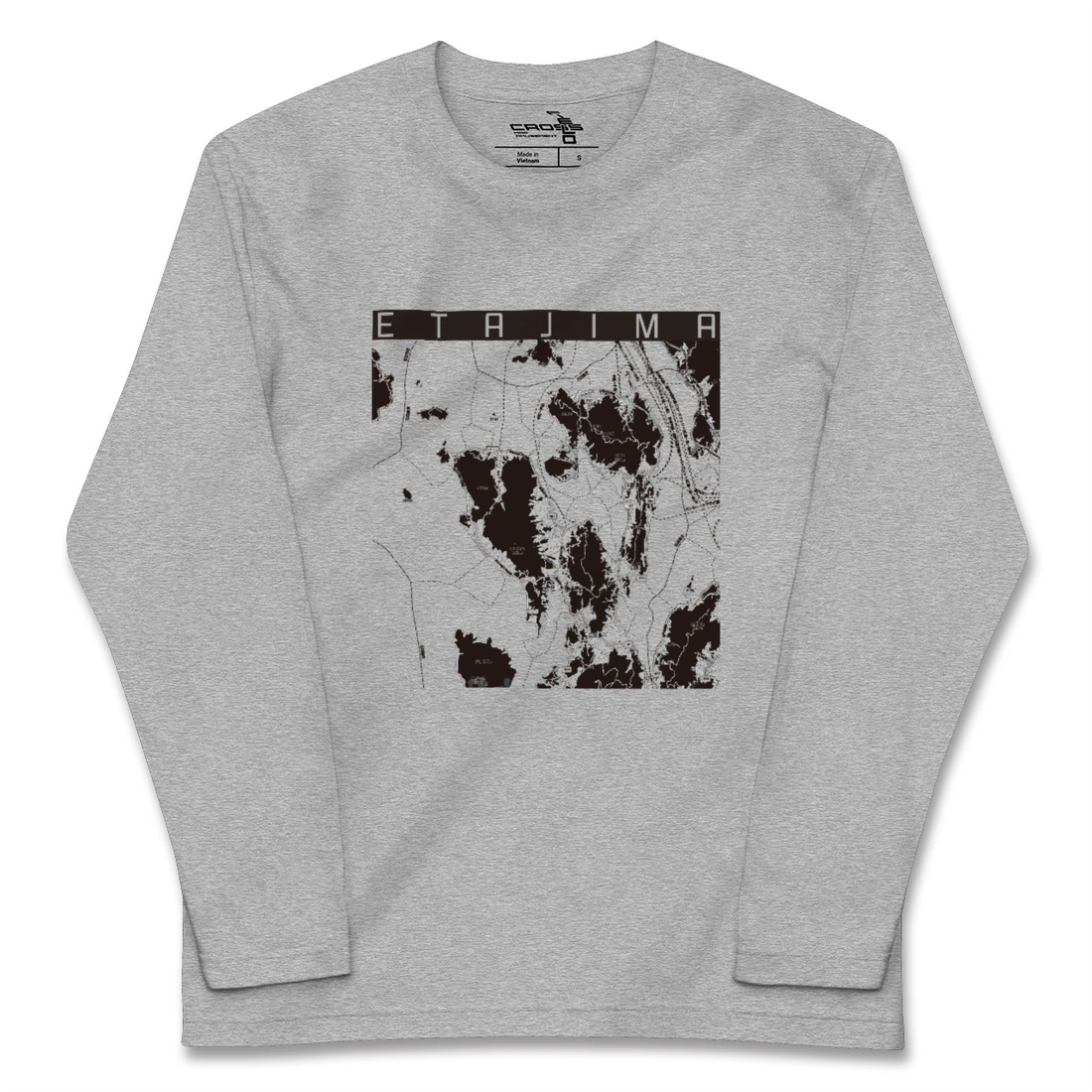 【江田島2(広島県)】地図柄ロングスリーブTシャツ