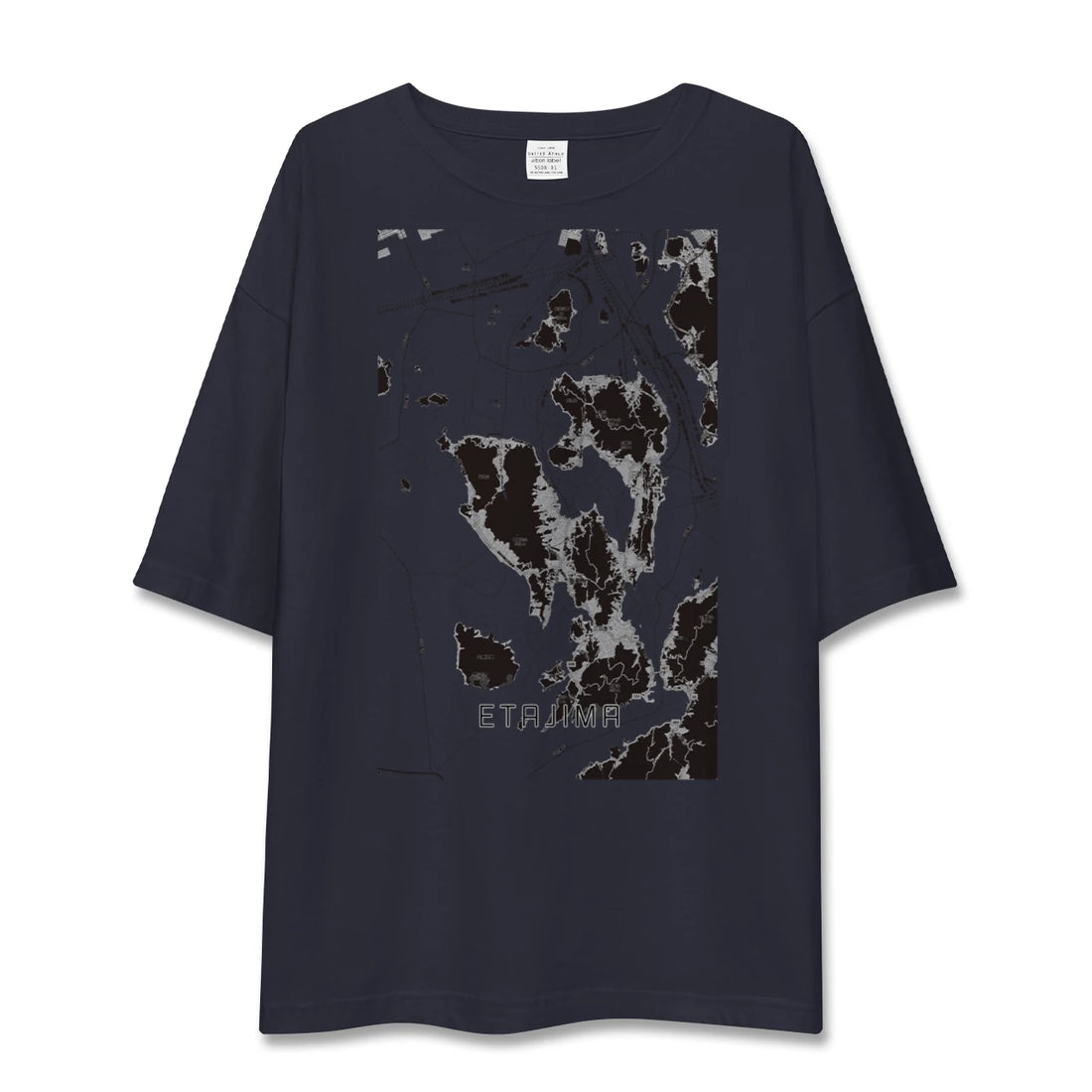 【江田島（広島県）】地図柄ビッグシルエットTシャツ