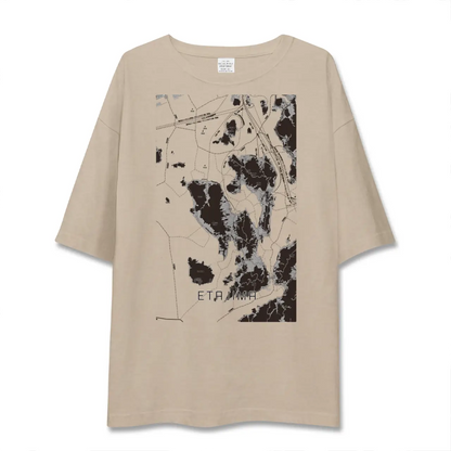 【江田島2（広島県）】地図柄ビッグシルエットTシャツ