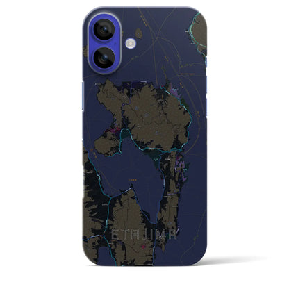 【江田島（広島県）】地図柄iPhoneケース（バックカバータイプ）