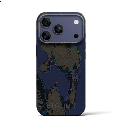 【江田島（広島県）】地図柄iPhoneケース（バックカバータイプ）