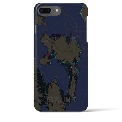 【江田島（広島県）】地図柄iPhoneケース（バックカバータイプ）