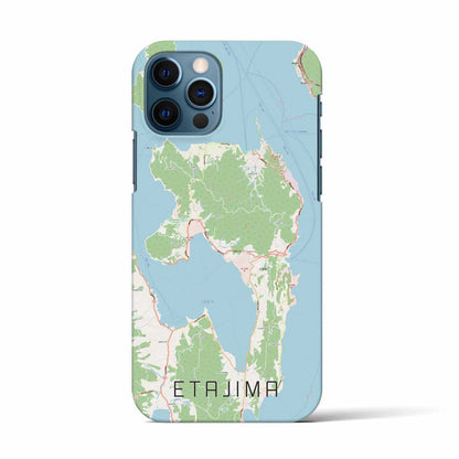 【江田島（広島県）】地図柄iPhoneケース（バックカバータイプ）