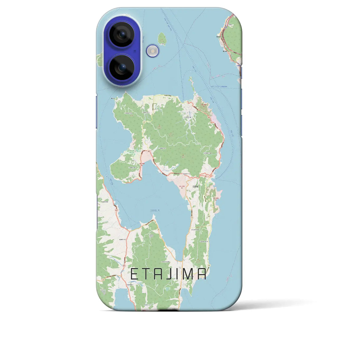 【江田島(広島県)】地図柄iPhoneケース(バックカバータイプ)ナチュラル・iPhone 16 Pro Max 用
