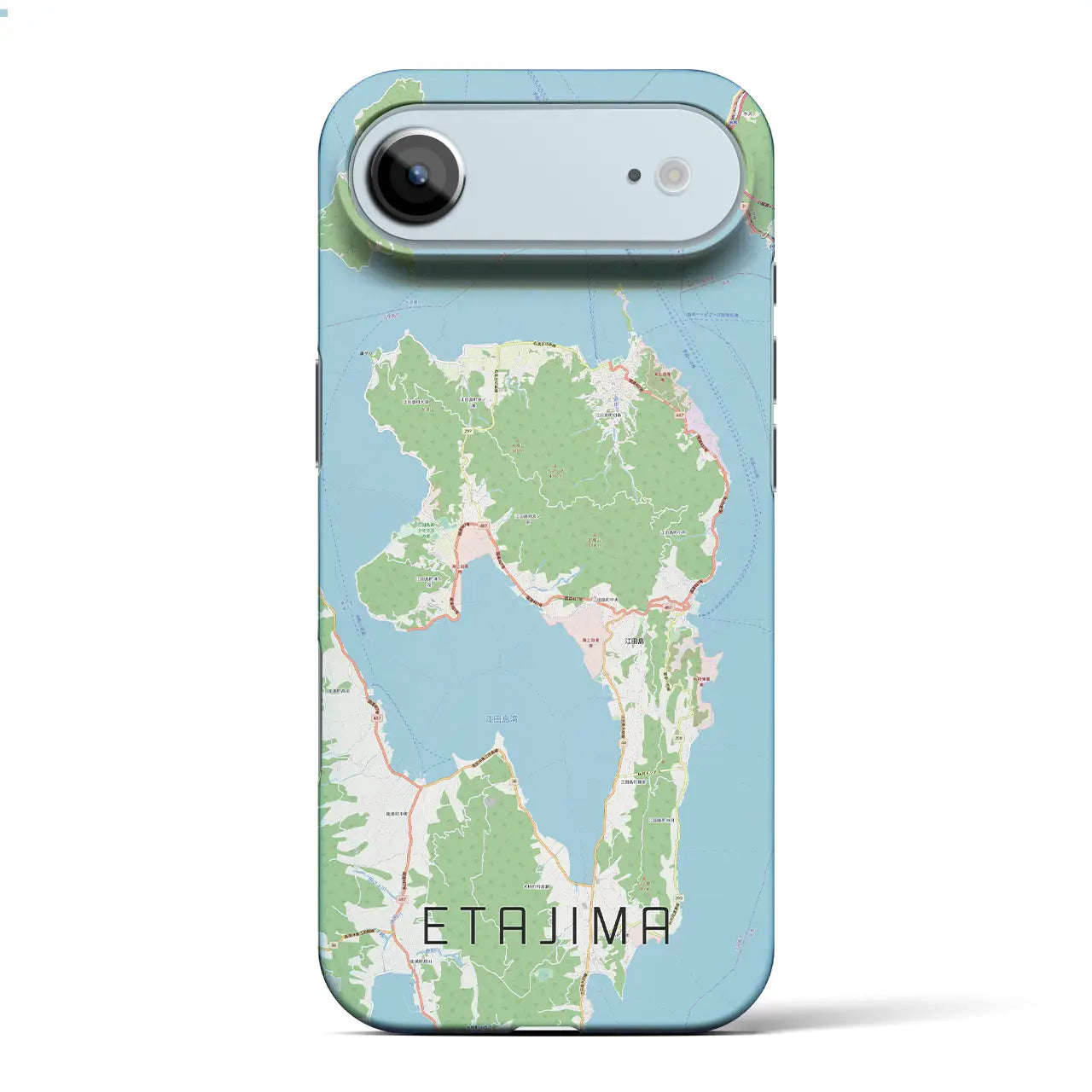 【江田島（広島県）】地図柄iPhoneケース（バックカバータイプ）