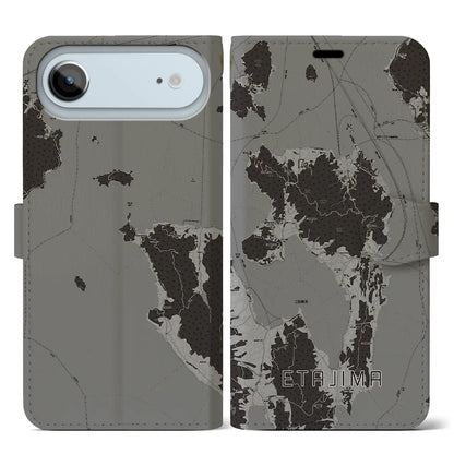 【江田島（広島県）】地図柄iPhoneケース（手帳タイプ）