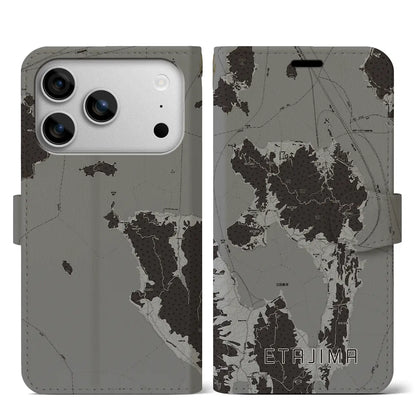 【江田島（広島県）】地図柄iPhoneケース（手帳タイプ）