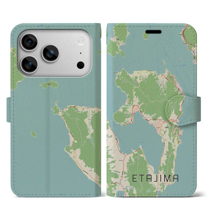 【江田島（広島県）】地図柄iPhoneケース（手帳タイプ）