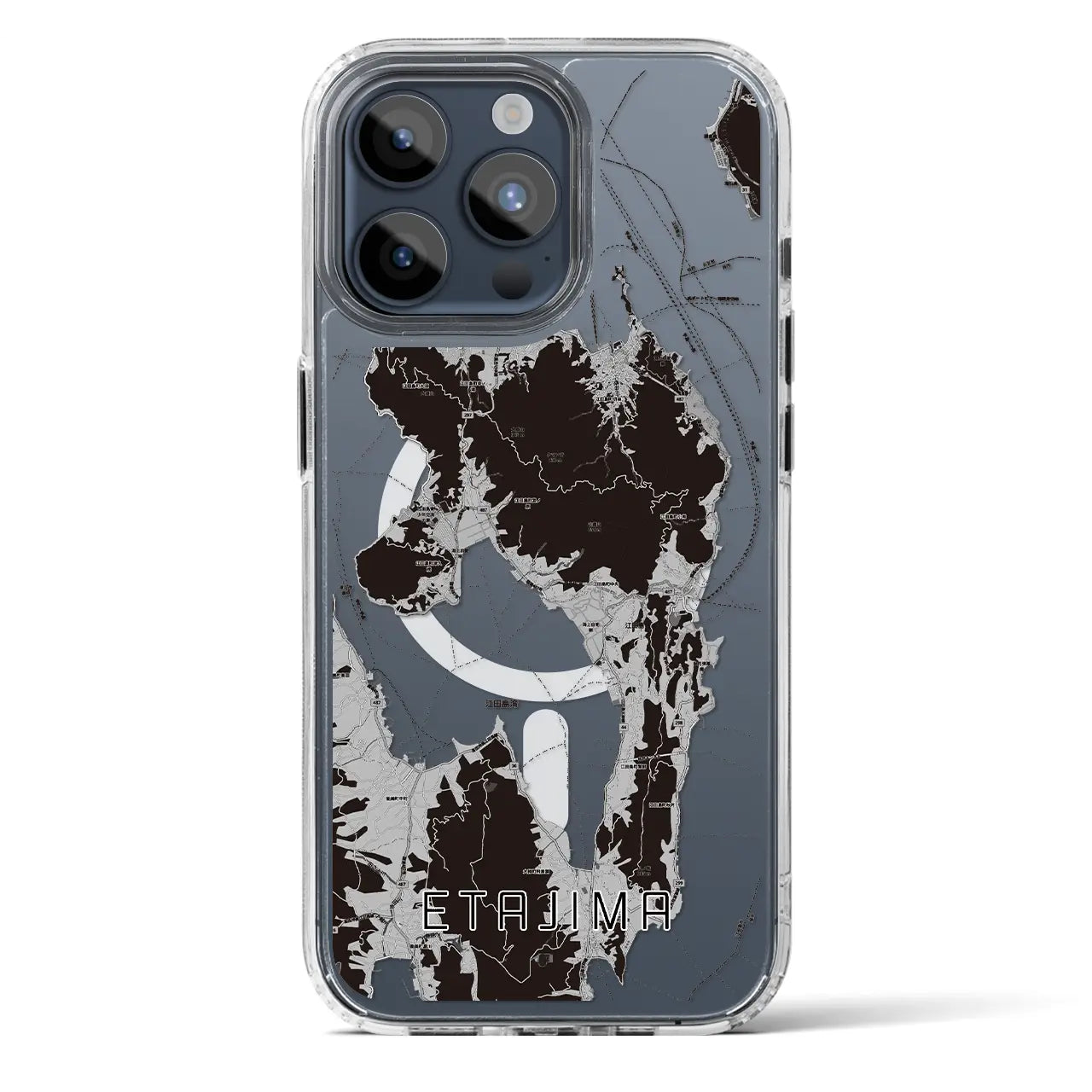 【江田島（広島県）】地図柄iPhoneケース（MagSafeタイプ）