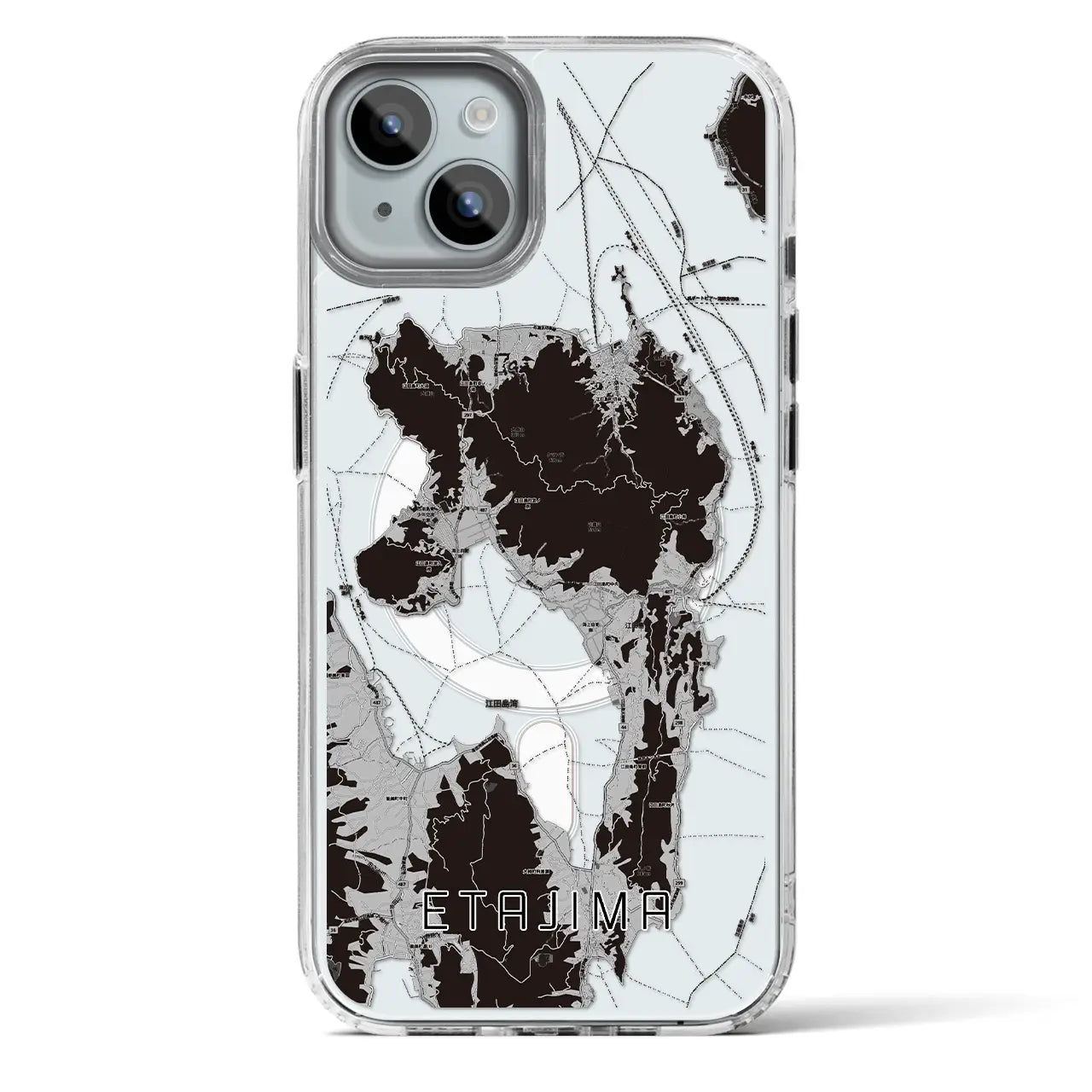 【江田島（広島県）】地図柄iPhoneケース（MagSafeタイプ）