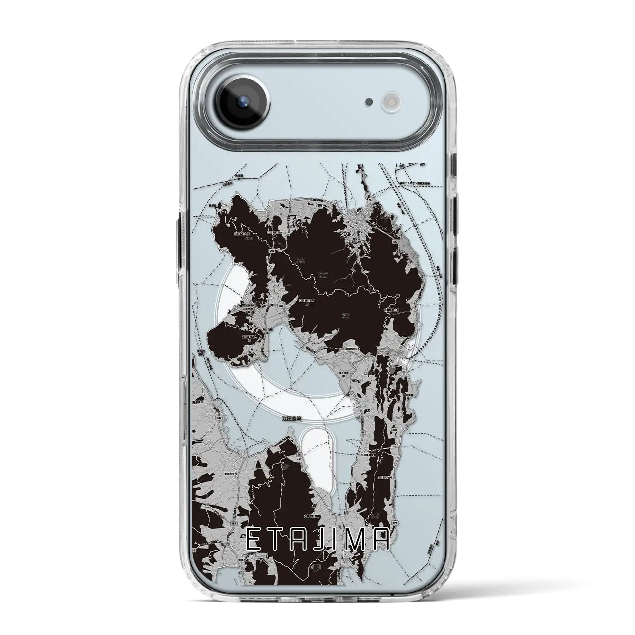 【江田島（広島県）】地図柄iPhoneケース（MagSafeタイプ）