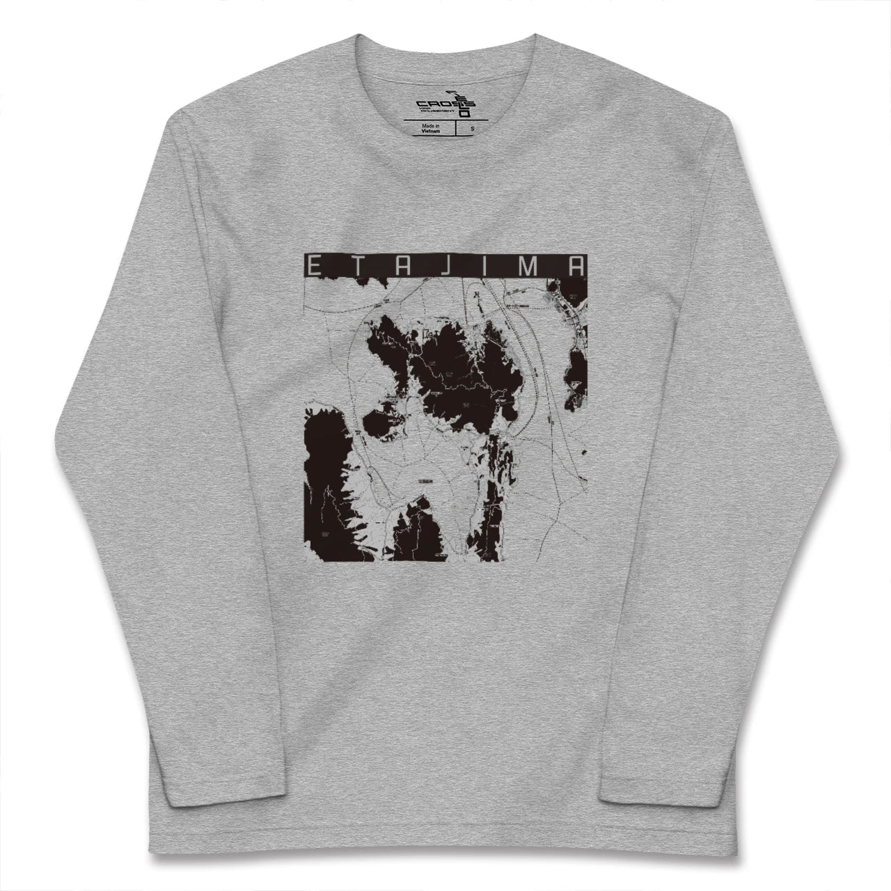 【江田島（広島県）】地図柄ロングスリーブTシャツ