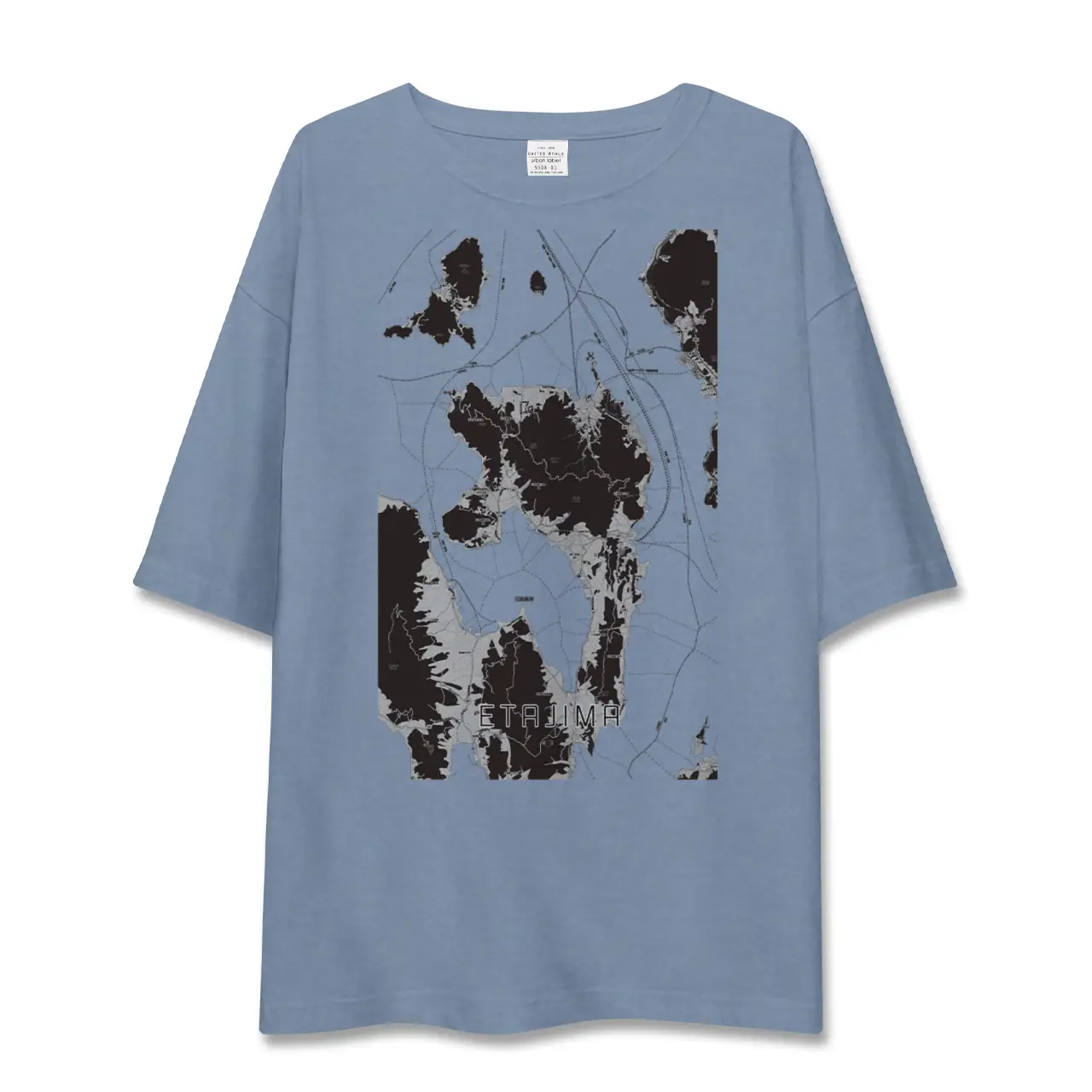 【江田島（広島県）】地図柄ビッグシルエットTシャツ