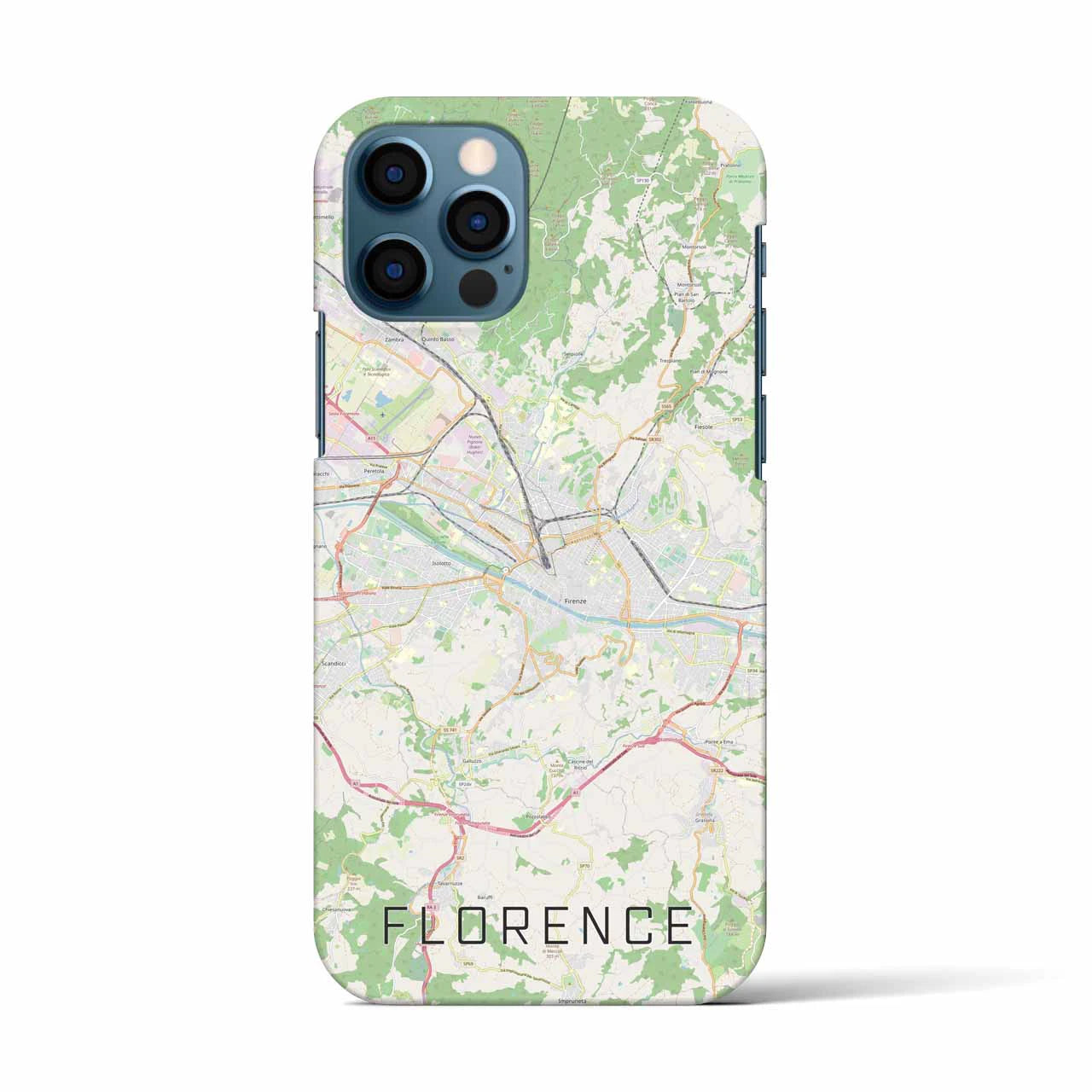 【フィレンツェ（イタリア）】地図柄iPhoneケース（バックカバータイプ）