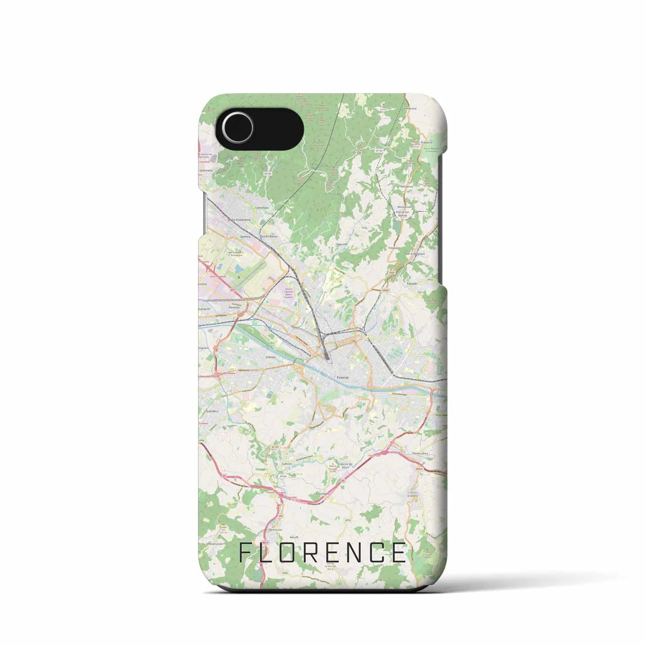 【フィレンツェ（イタリア）】地図柄iPhoneケース（バックカバータイプ）