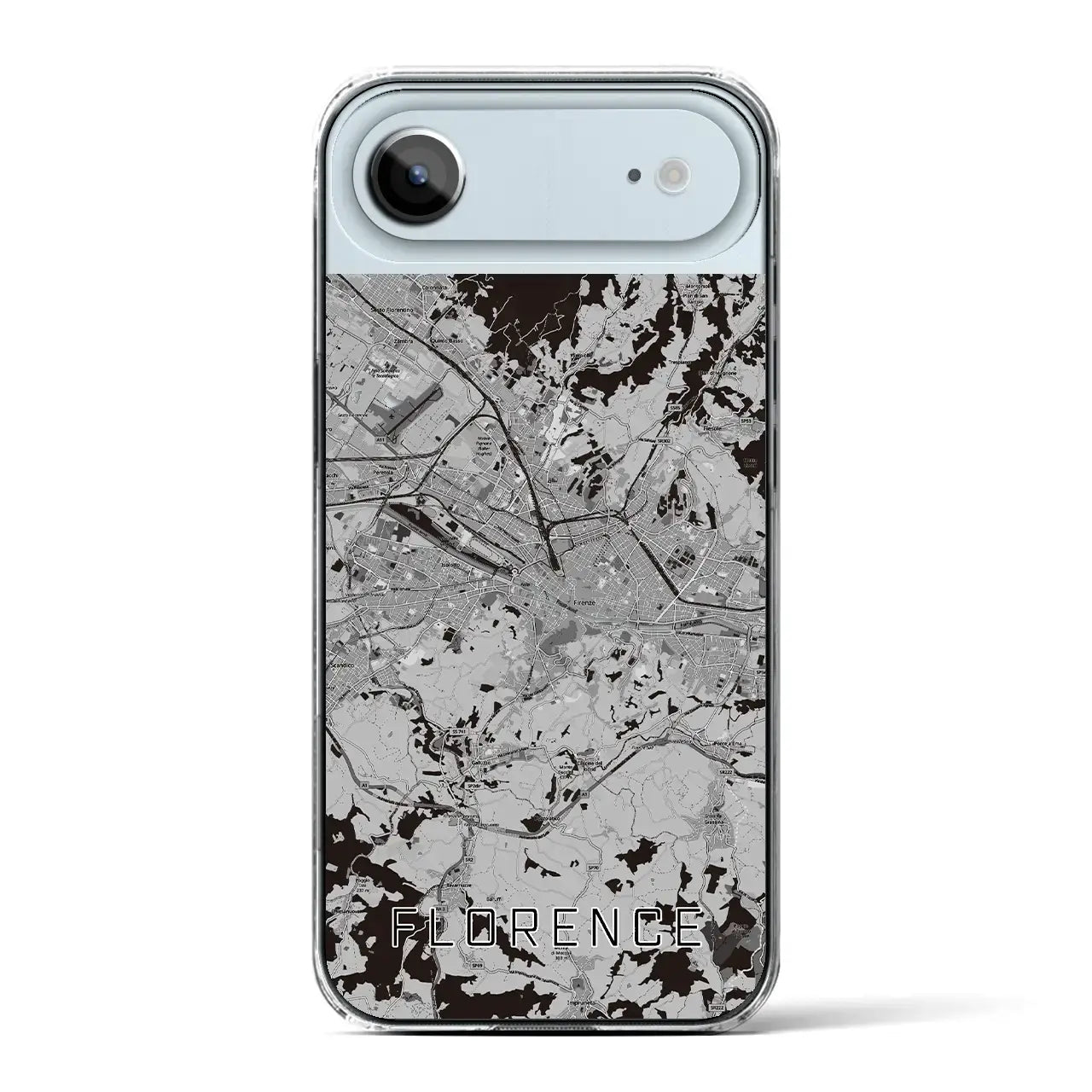 【フィレンツェ（イタリア）】地図柄iPhoneケース（クリアタイプ）