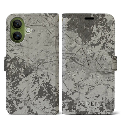 【フィレンツェ（イタリア）】地図柄iPhoneケース（手帳タイプ）