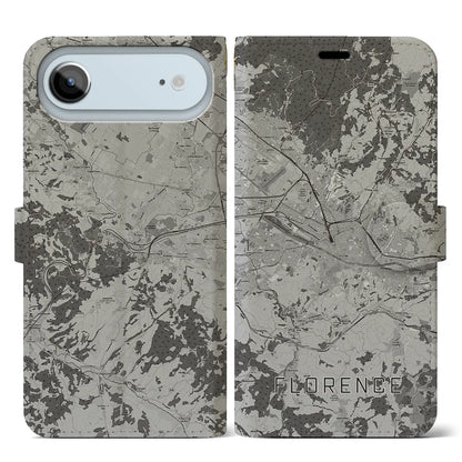 【フィレンツェ（イタリア）】地図柄iPhoneケース（手帳タイプ）