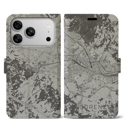 【フィレンツェ（イタリア）】地図柄iPhoneケース（手帳タイプ）