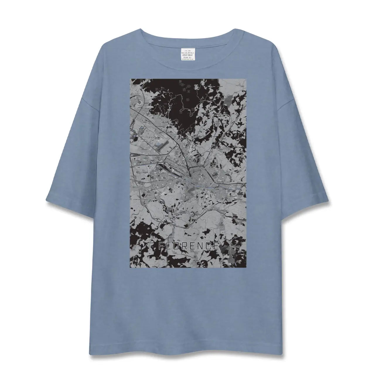 【フィレンツェ（イタリア）】地図柄ビッグシルエットTシャツ