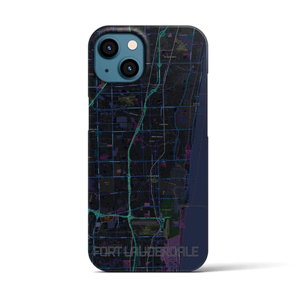 【フォートローダーデール（アメリカ）】地図柄iPhoneケース（バックカバータイプ）