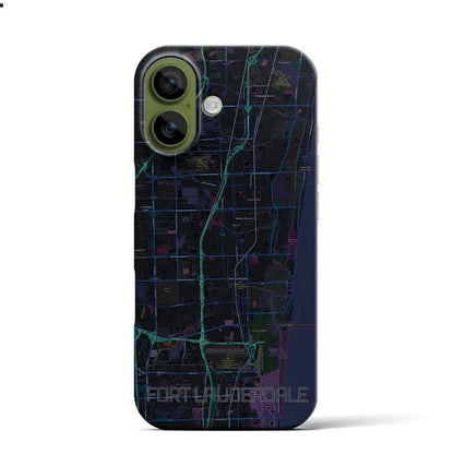 【フォートローダーデール（アメリカ）】地図柄iPhoneケース（バックカバータイプ）