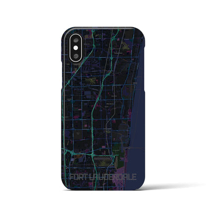 【フォートローダーデール（アメリカ）】地図柄iPhoneケース（バックカバータイプ）