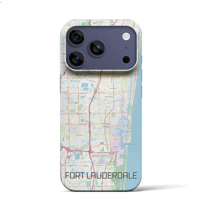 【フォートローダーデール（アメリカ）】地図柄iPhoneケース（バックカバータイプ）