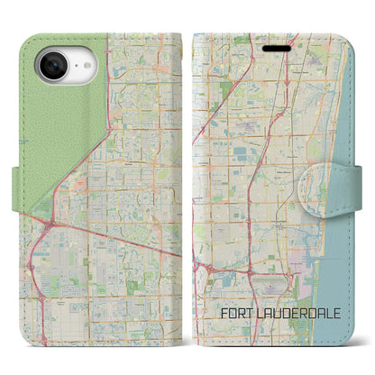 【フォートローダーデール（アメリカ）】地図柄iPhoneケース（手帳タイプ）