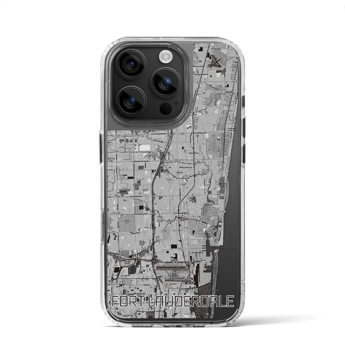 【フォートローダーデール（アメリカ）】地図柄iPhoneケース（MagSafeタイプ）