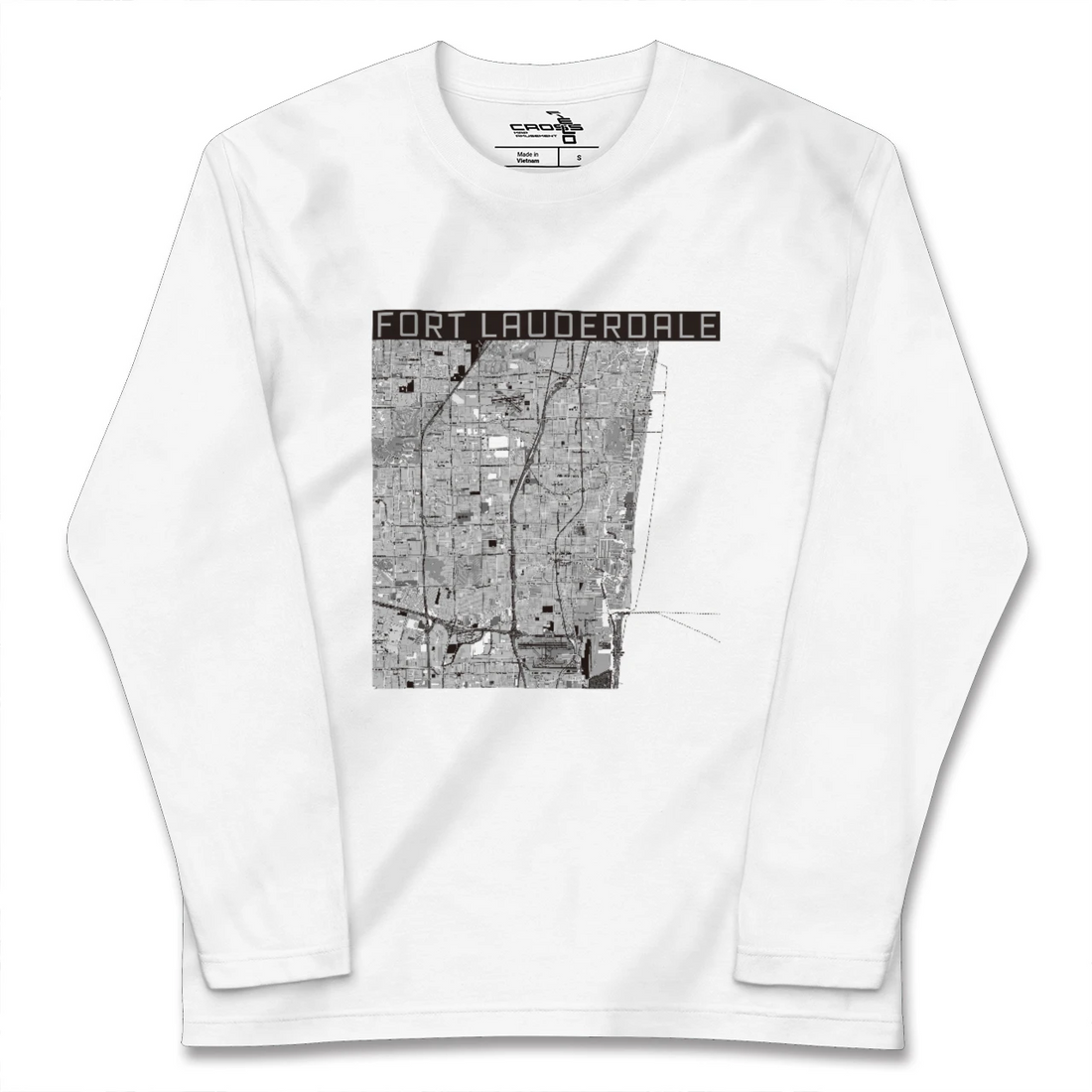 【フォートローダーデール(アメリカ)】地図柄ロングスリーブTシャツ