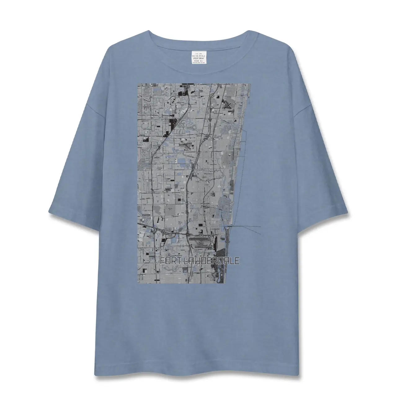 【フォートローダーデール（アメリカ）】地図柄ビッグシルエットTシャツ