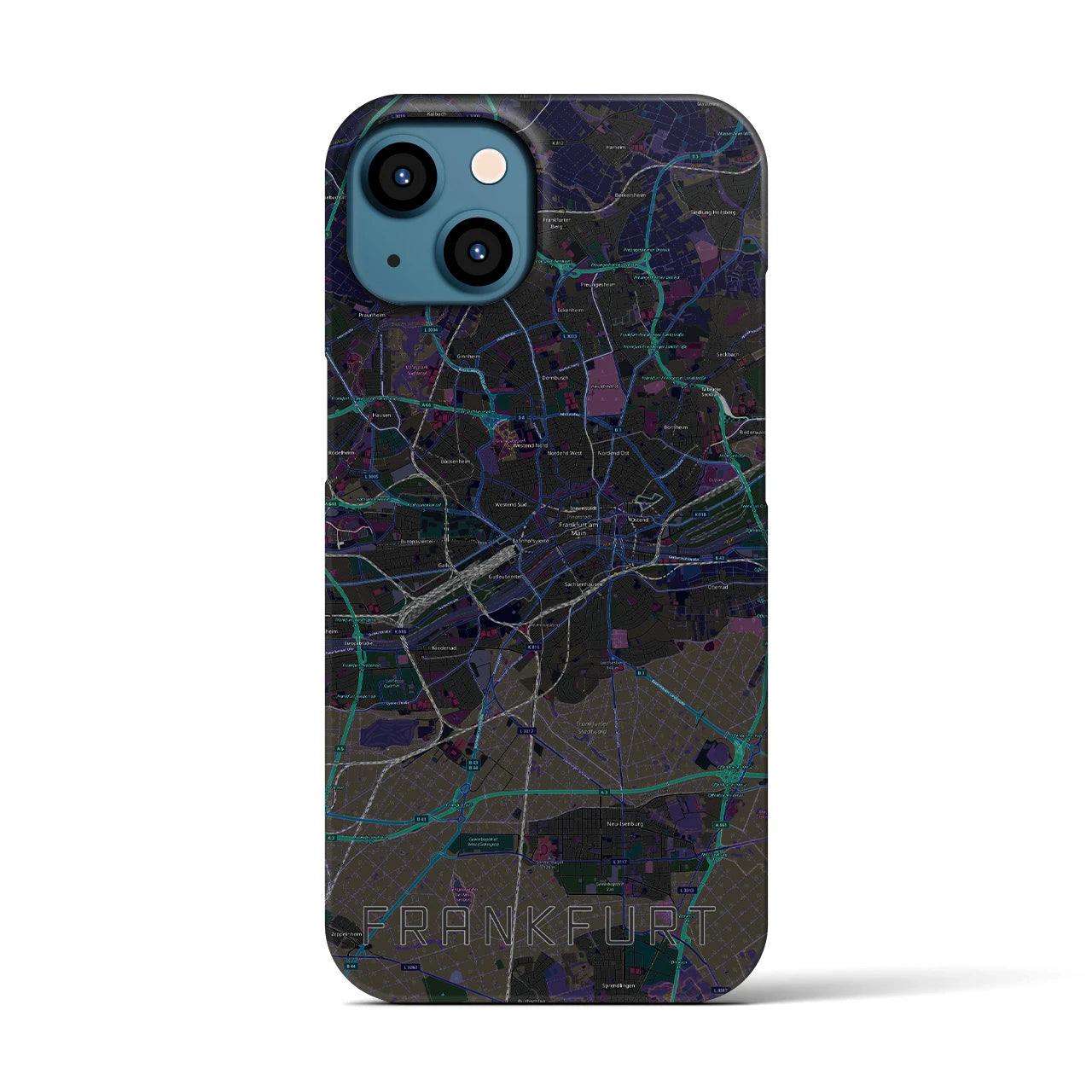 【フランクフルト（ドイツ）】地図柄iPhoneケース（バックカバータイプ）