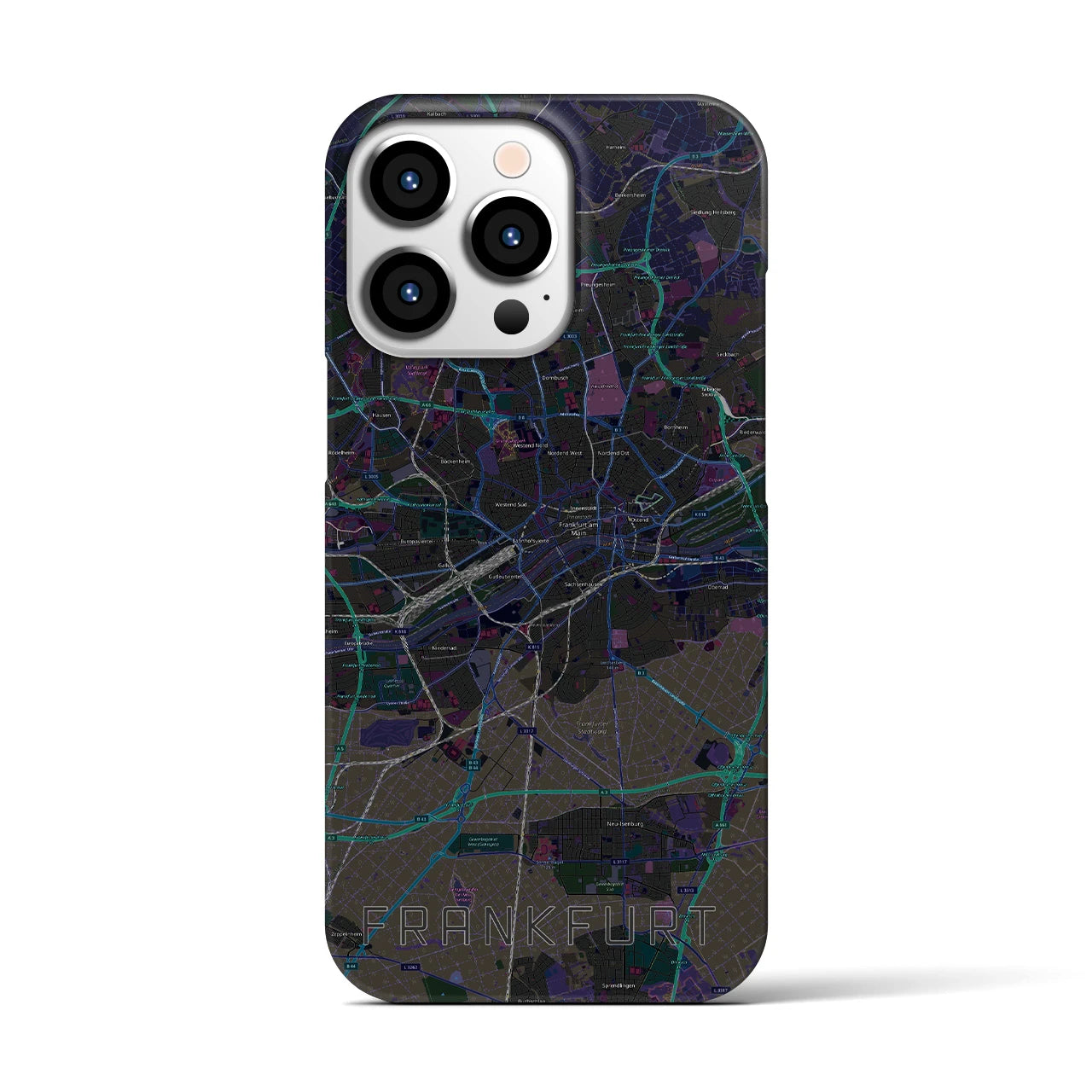 【フランクフルト（ドイツ）】地図柄iPhoneケース（バックカバータイプ）