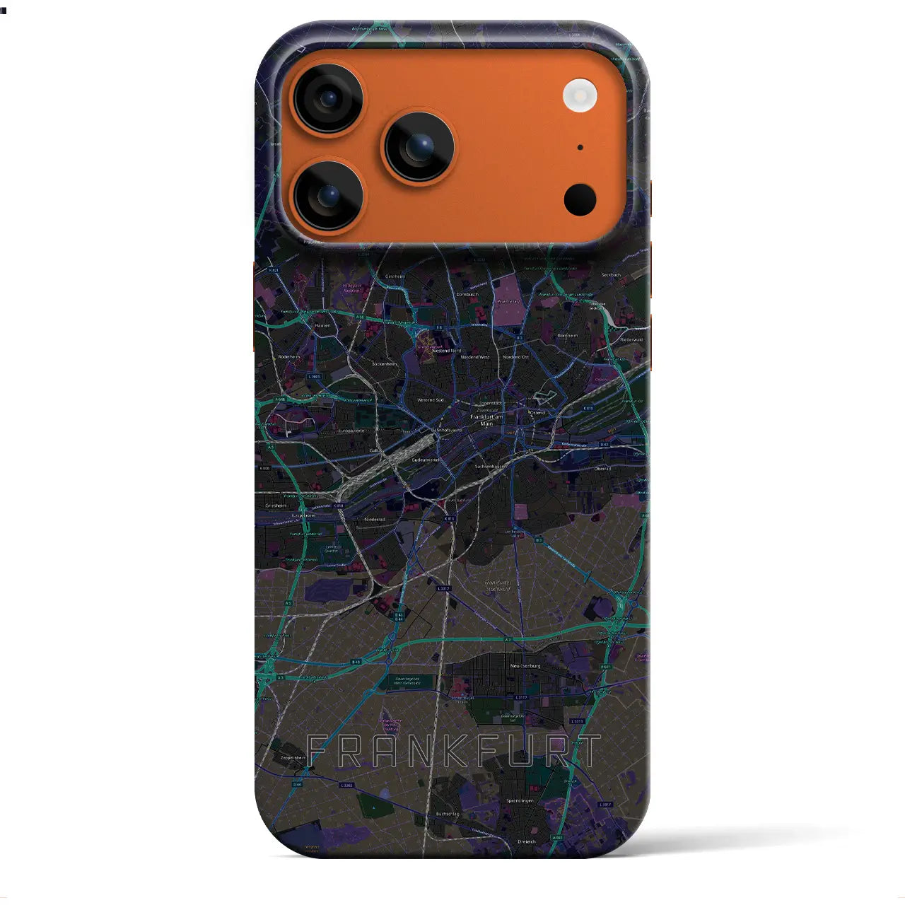 【フランクフルト（ドイツ）】地図柄iPhoneケース（バックカバータイプ）