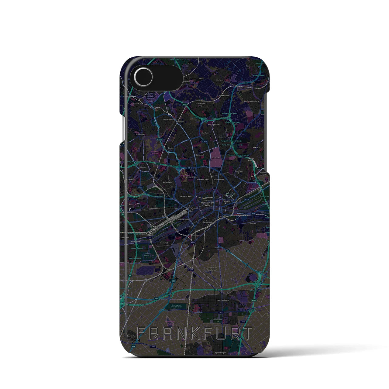【フランクフルト（ドイツ）】地図柄iPhoneケース（バックカバータイプ）