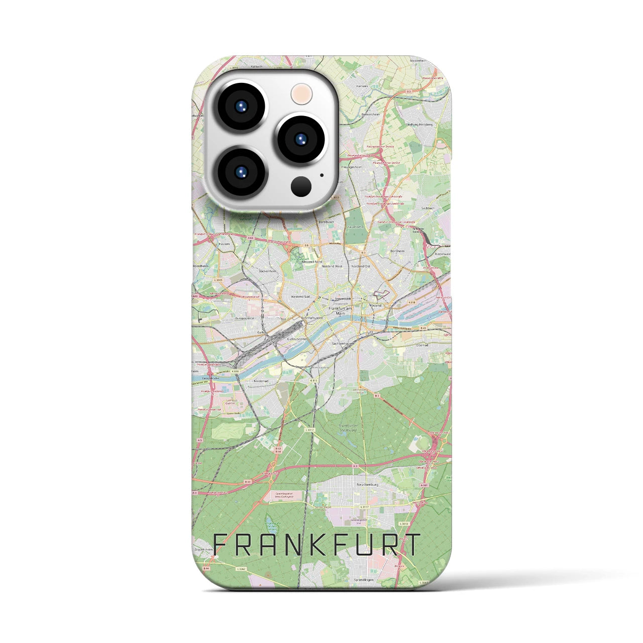 【フランクフルト（ドイツ）】地図柄iPhoneケース（バックカバータイプ）