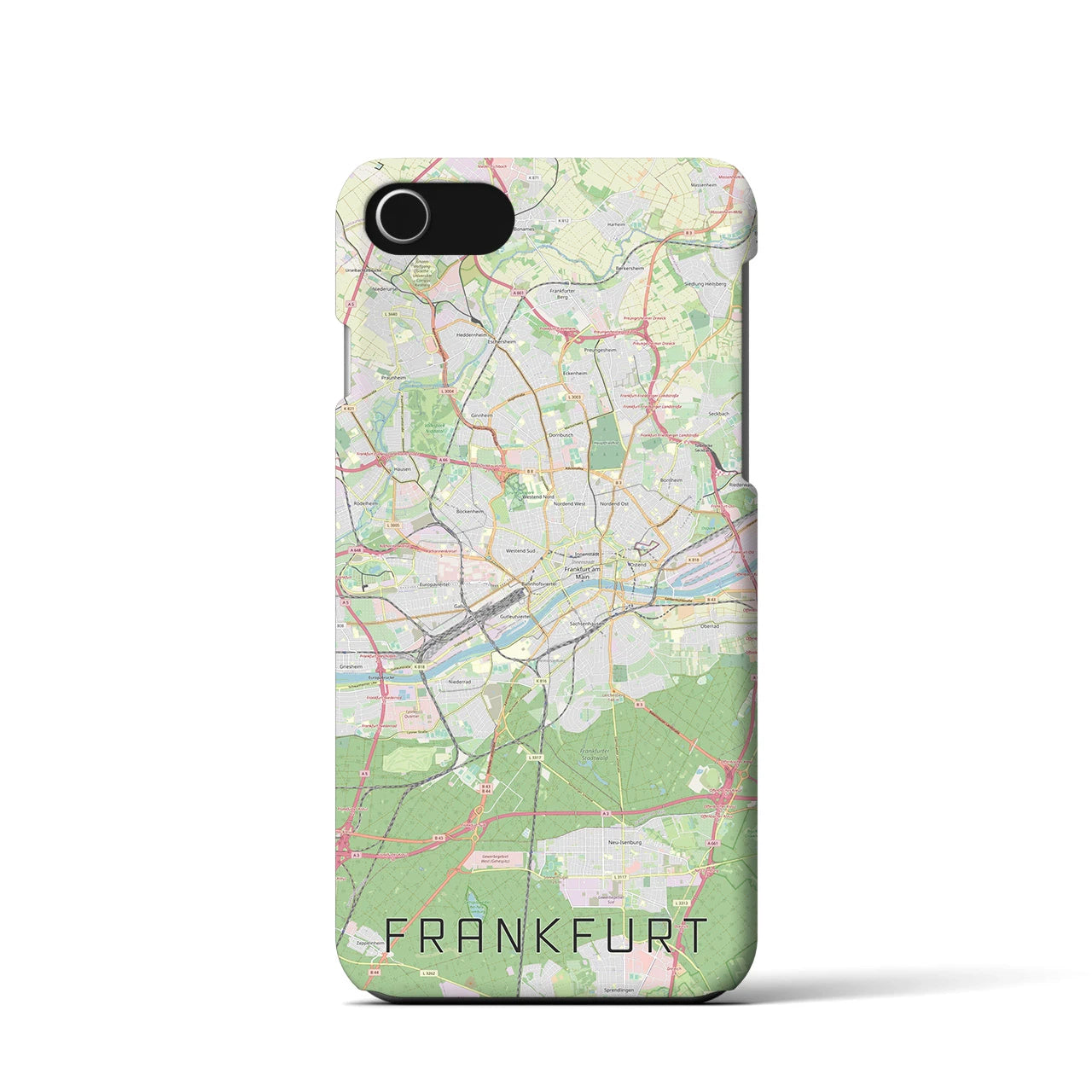【フランクフルト（ドイツ）】地図柄iPhoneケース（バックカバータイプ）