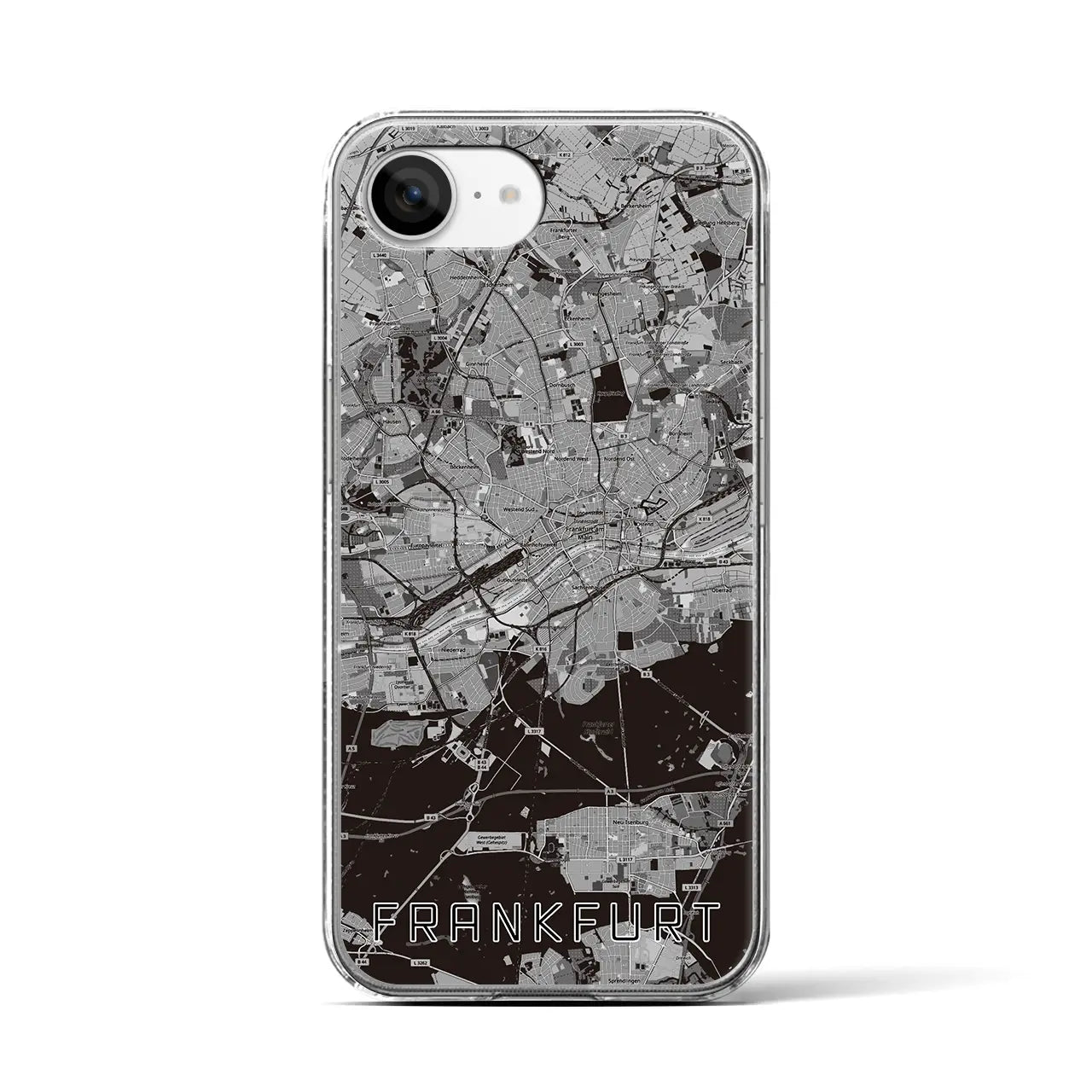 【フランクフルト（ドイツ）】地図柄iPhoneケース（クリアタイプ）
