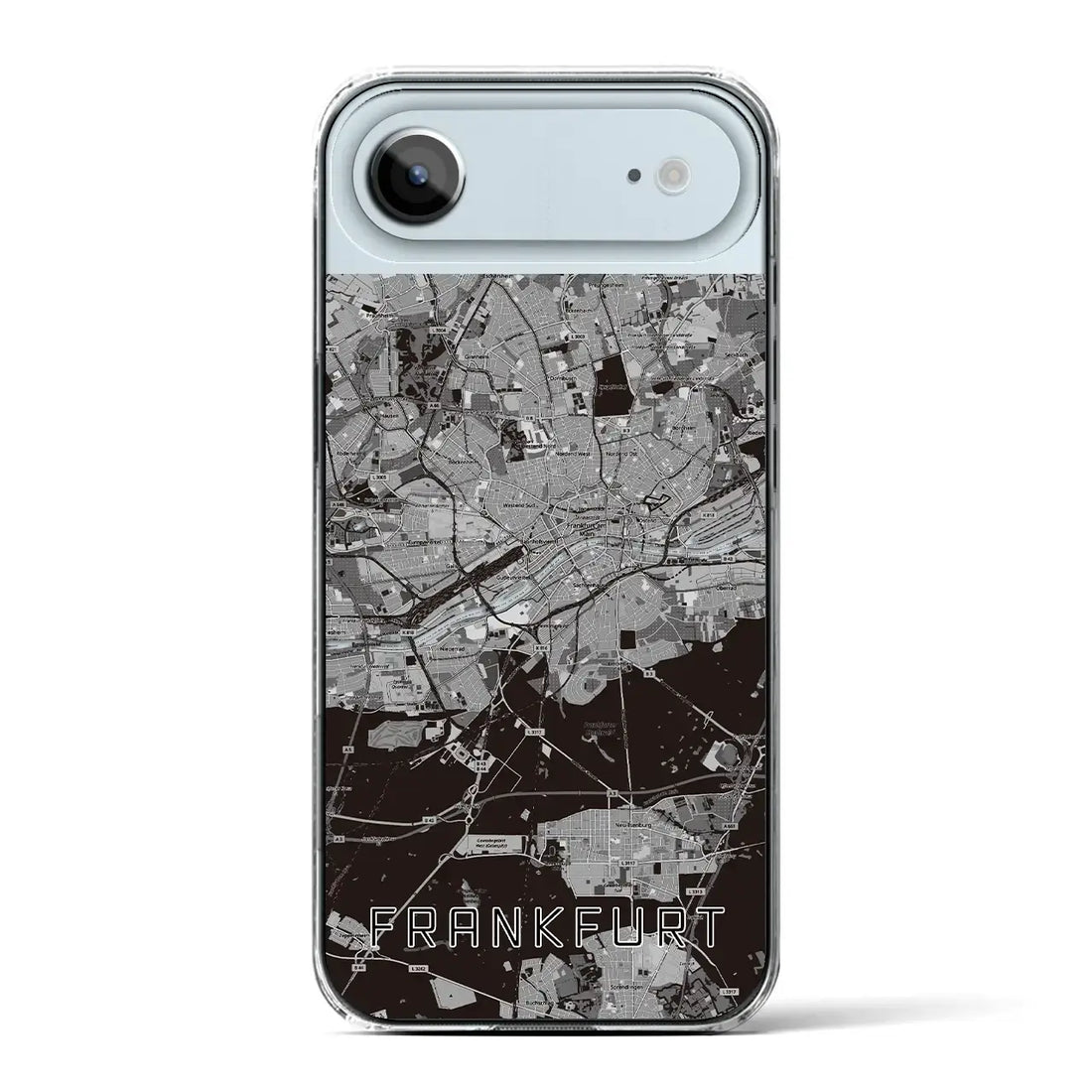 【フランクフルト（ドイツ）】地図柄iPhoneケース（クリアタイプ）