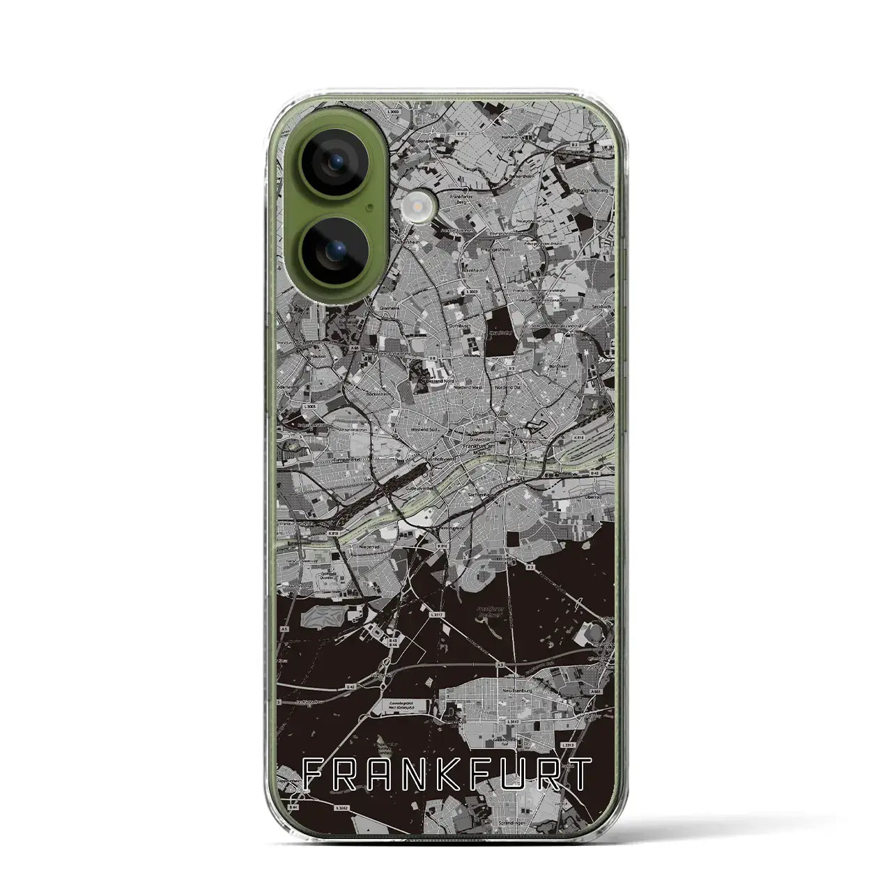 【フランクフルト（ドイツ）】地図柄iPhoneケース（クリアタイプ）