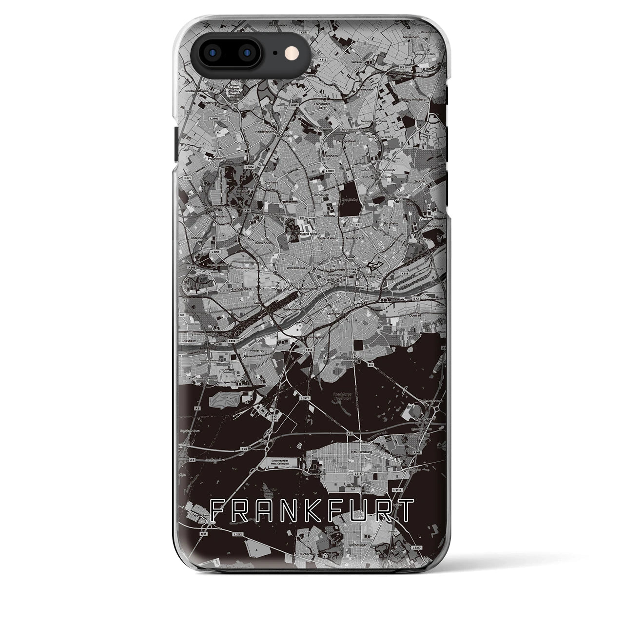 【フランクフルト（ドイツ）】地図柄iPhoneケース（クリアタイプ）