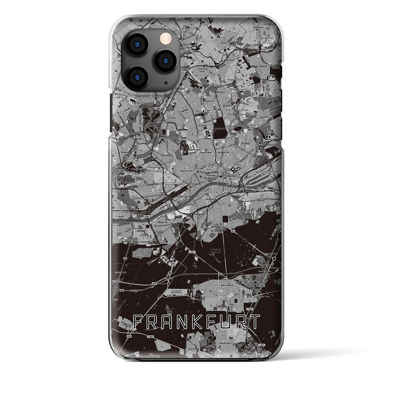 【フランクフルト（ドイツ）】地図柄iPhoneケース（クリアタイプ）