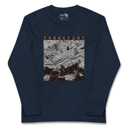 【フランクフルト（ドイツ）】地図柄ロングスリーブTシャツ