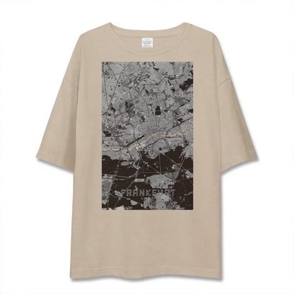 【フランクフルト（ドイツ）】地図柄ビッグシルエットTシャツ