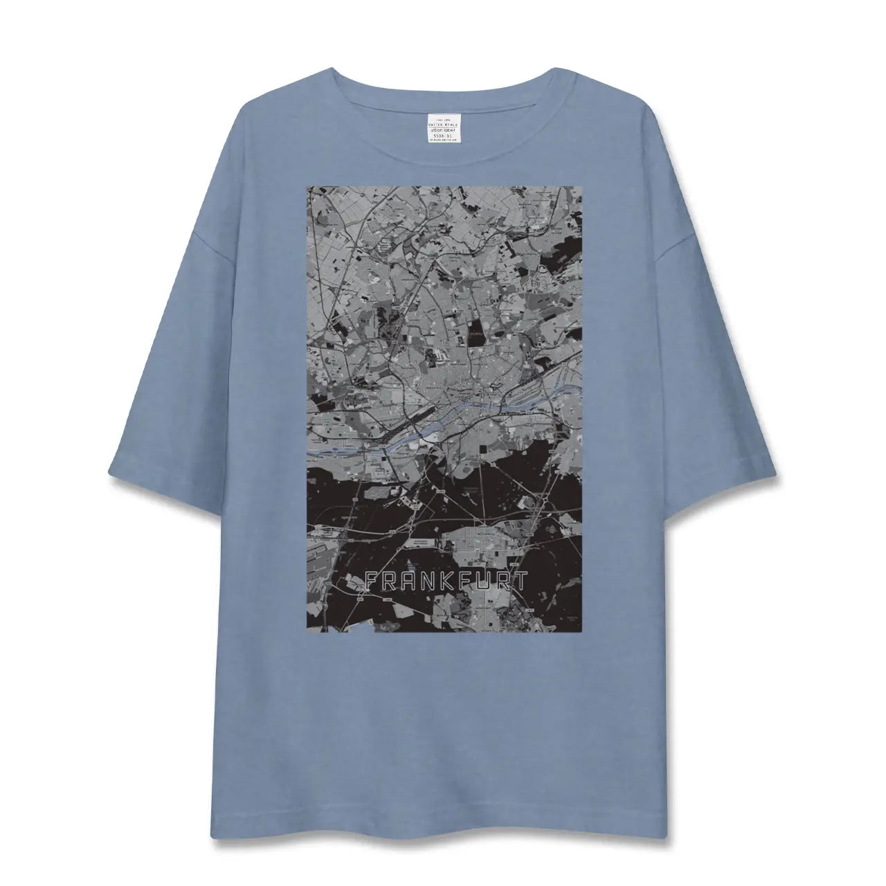 【フランクフルト（ドイツ）】地図柄ビッグシルエットTシャツ