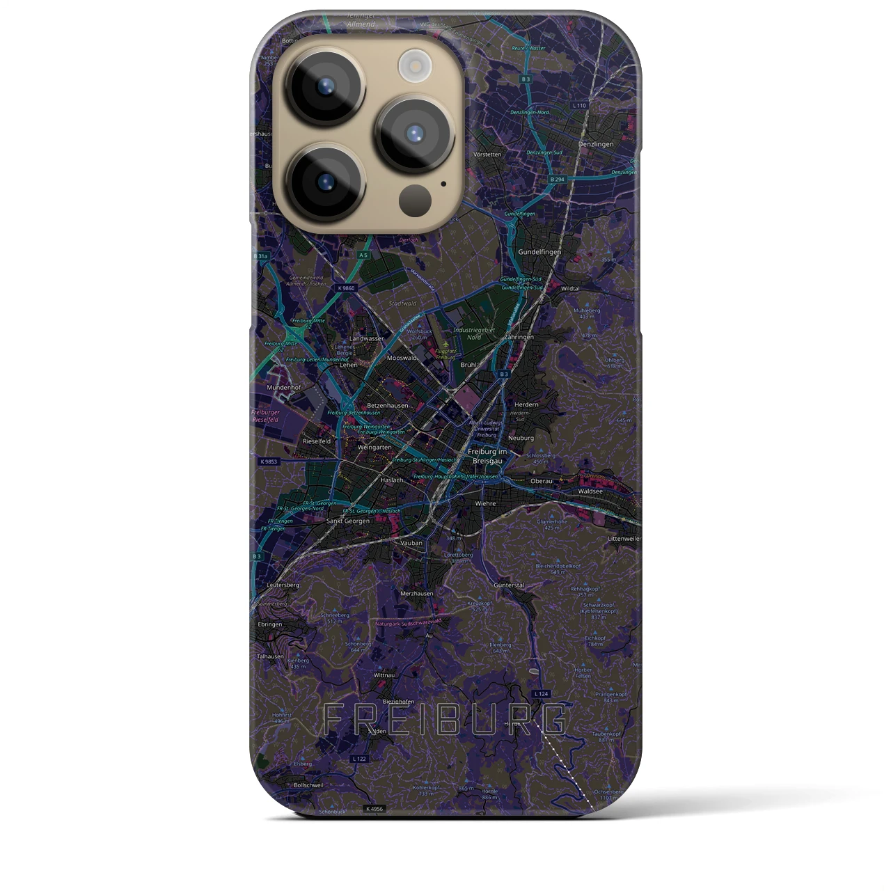 【フライブルク（ドイツ）】地図柄iPhoneケース（バックカバータイプ）