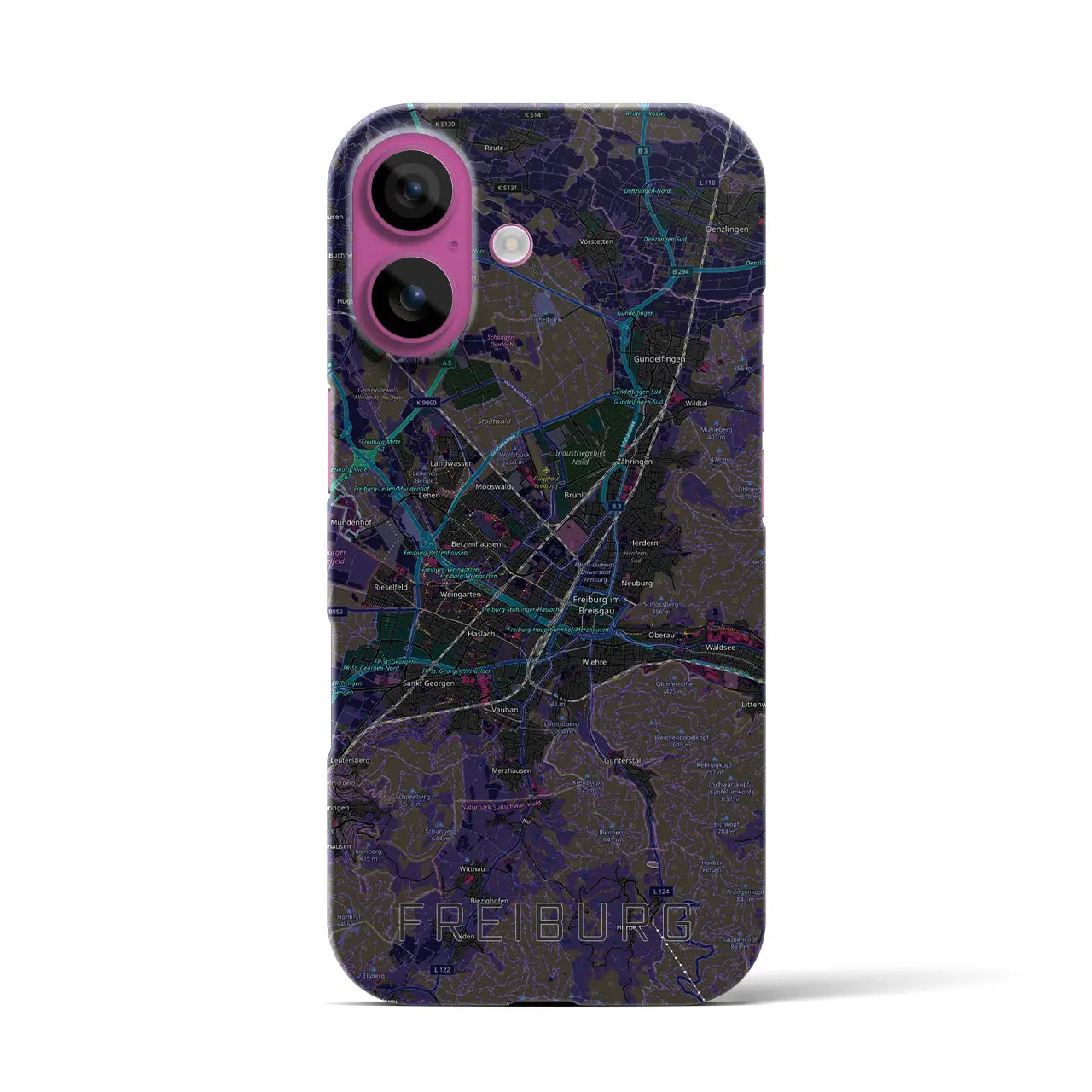 【フライブルク（ドイツ）】地図柄iPhoneケース（バックカバータイプ）